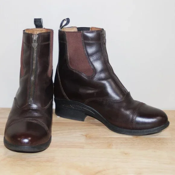 MENS ARIAT PADDOCK BOOTS 10EE BROWN LEATHER - Picture 1 of 7